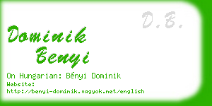 dominik benyi business card