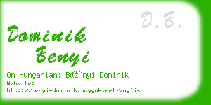 dominik benyi business card